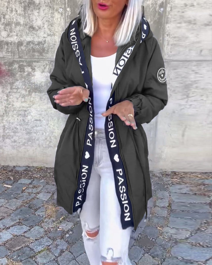 Dorothea | Hooded Drawstring Midi Parka