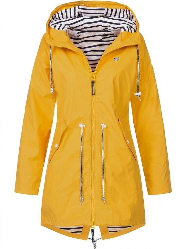 Margaret | Hooded Drawstring Rain Coat