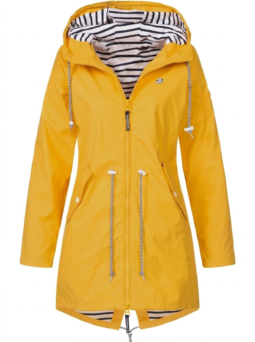 Cynthia | Hooded Drawstring Rain Coat
