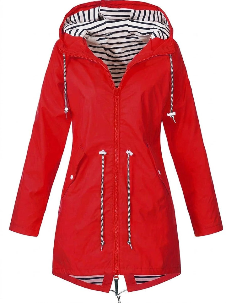 Margaret | Hooded Drawstring Rain Coat