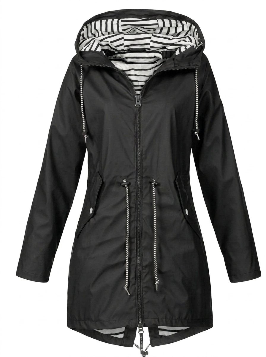 Margaret | Hooded Drawstring Rain Coat