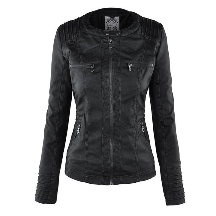 Marlena | Hooded Zip Moto Jacket