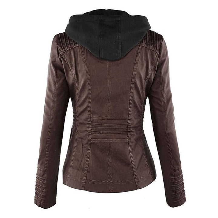 Marlena | Hooded Zip Moto Jacket