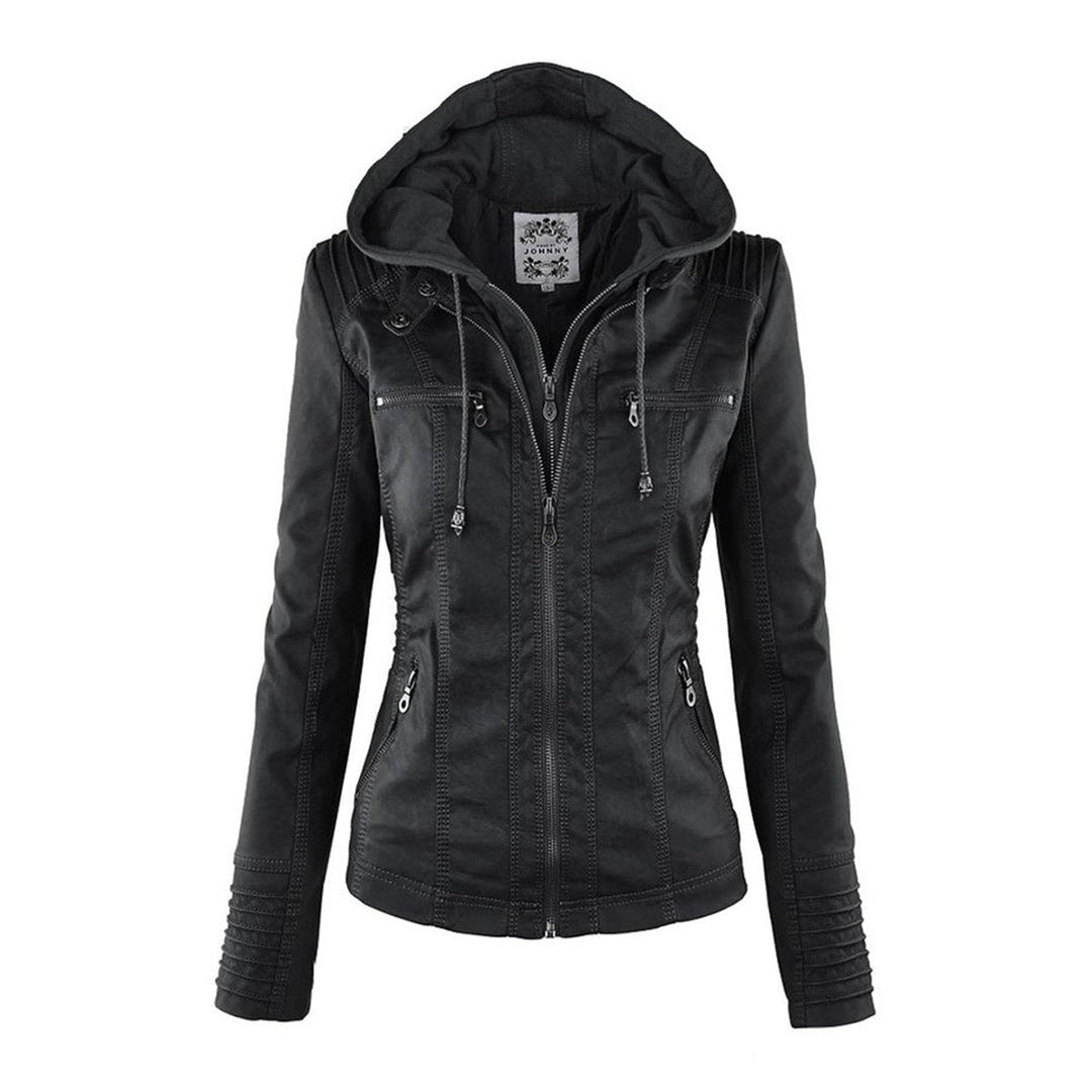Marlena | Hooded Zip Moto Jacket