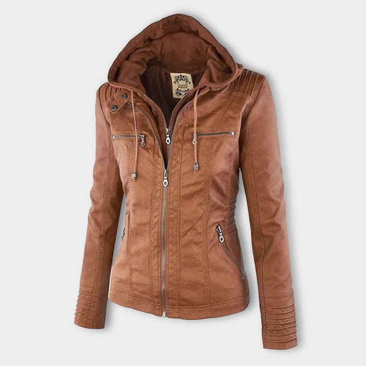 Cecilia | Hooded Moto Jacket