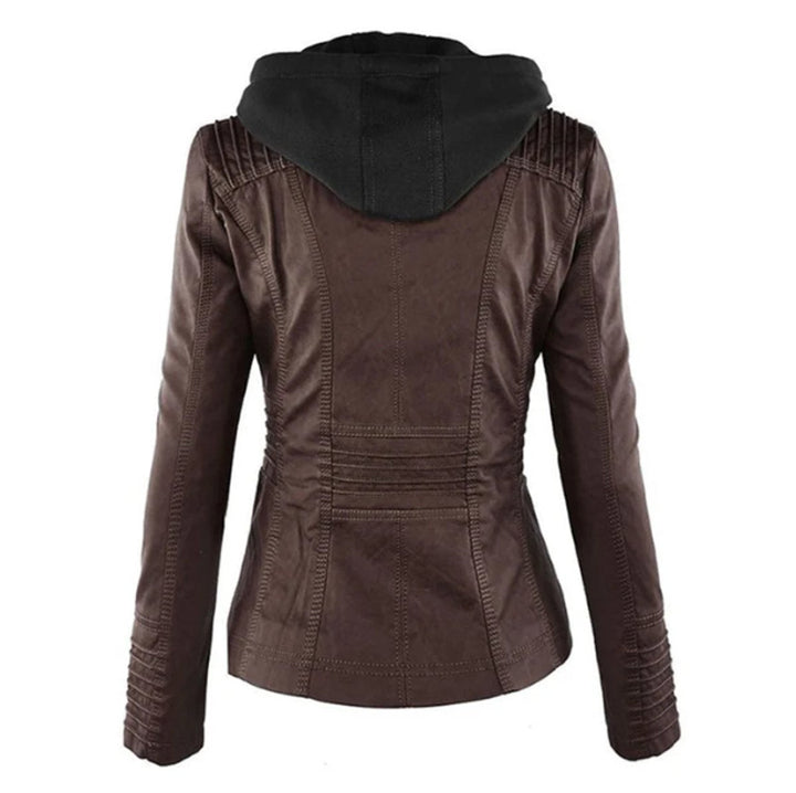 Deirdre | Hooded Zip-Up Moto Jacket