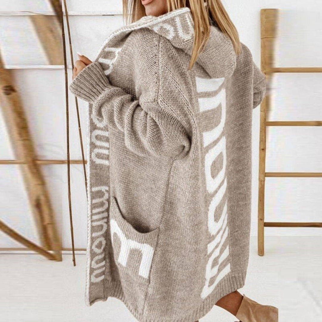 Cora | Hooded Open-Front Knit Cardigan
