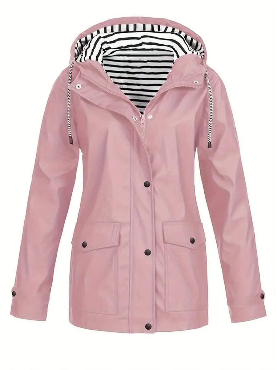 Cornelia | Hooded Water-Resistant Rain Jacket