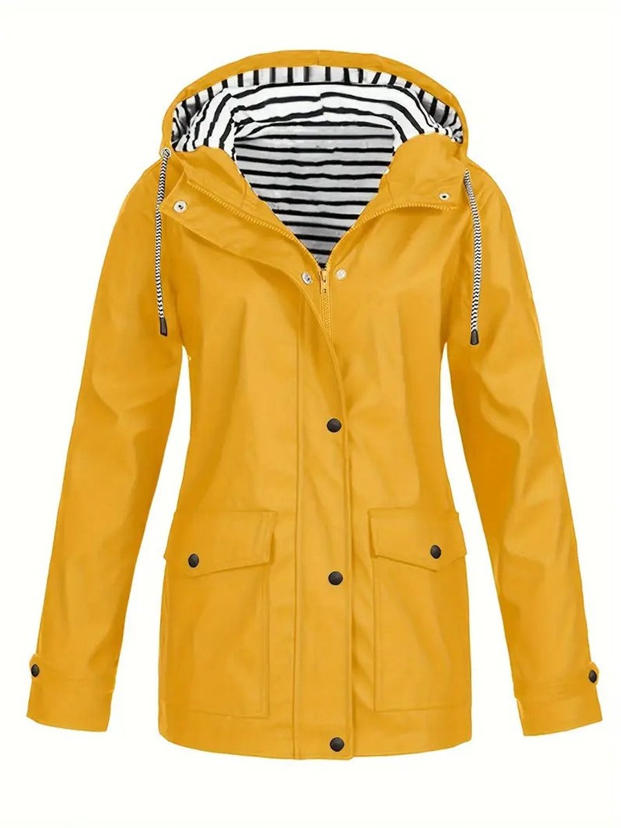 Cornelia | Hooded Water-Resistant Rain Jacket
