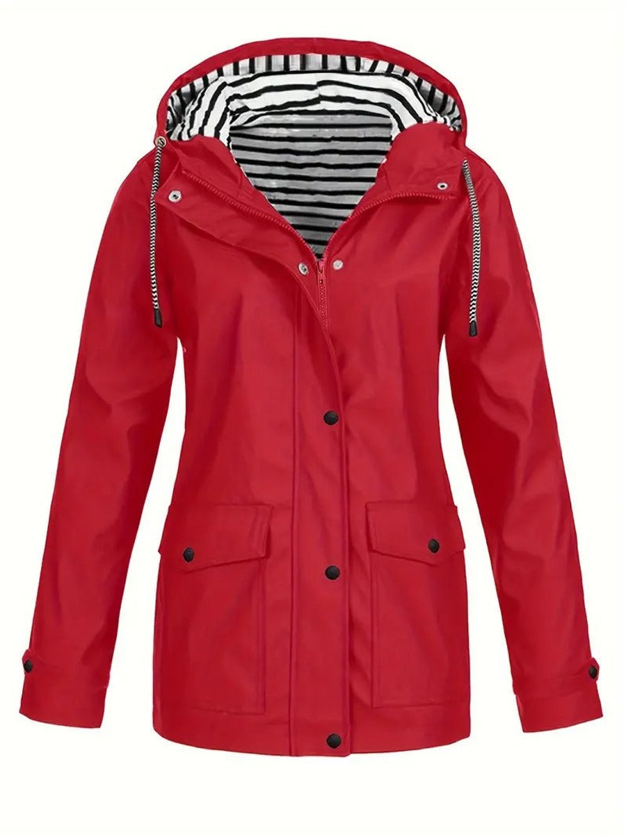Cornelia | Hooded Water-Resistant Rain Jacket