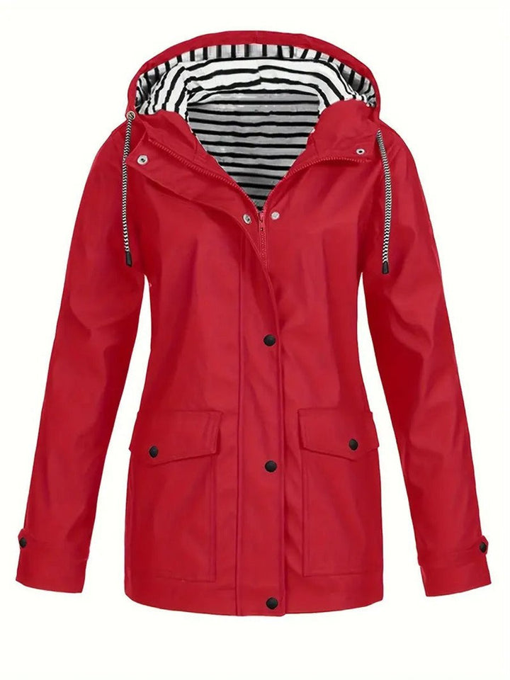 Cornelia | Hooded Water-Resistant Rain Jacket
