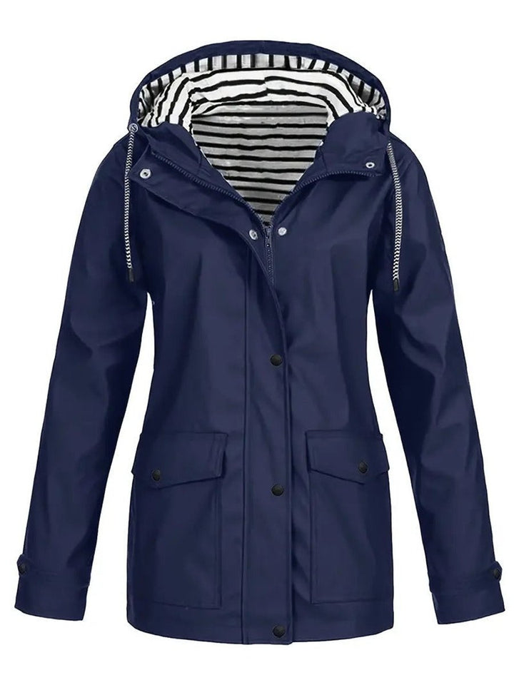 Cornelia | Hooded Water-Resistant Rain Jacket