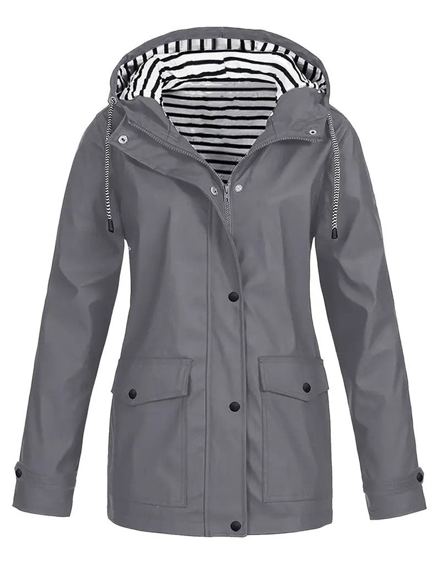 Cornelia | Hooded Water-Resistant Rain Jacket