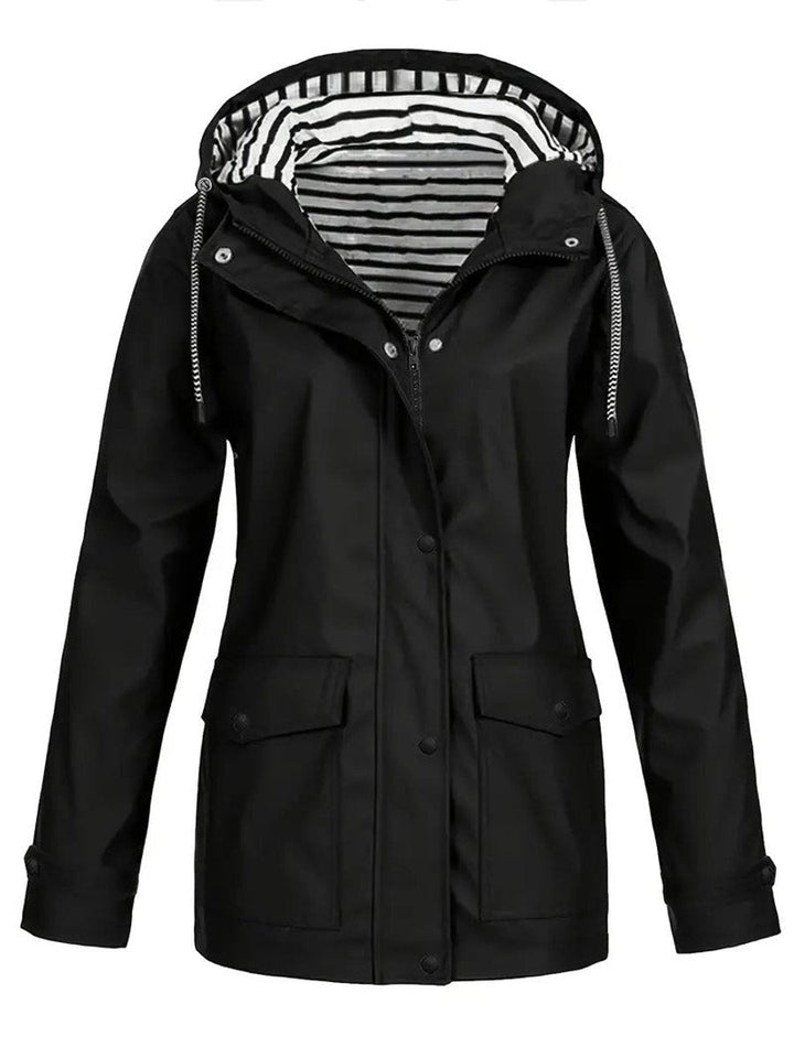 Cornelia | Hooded Water-Resistant Rain Jacket