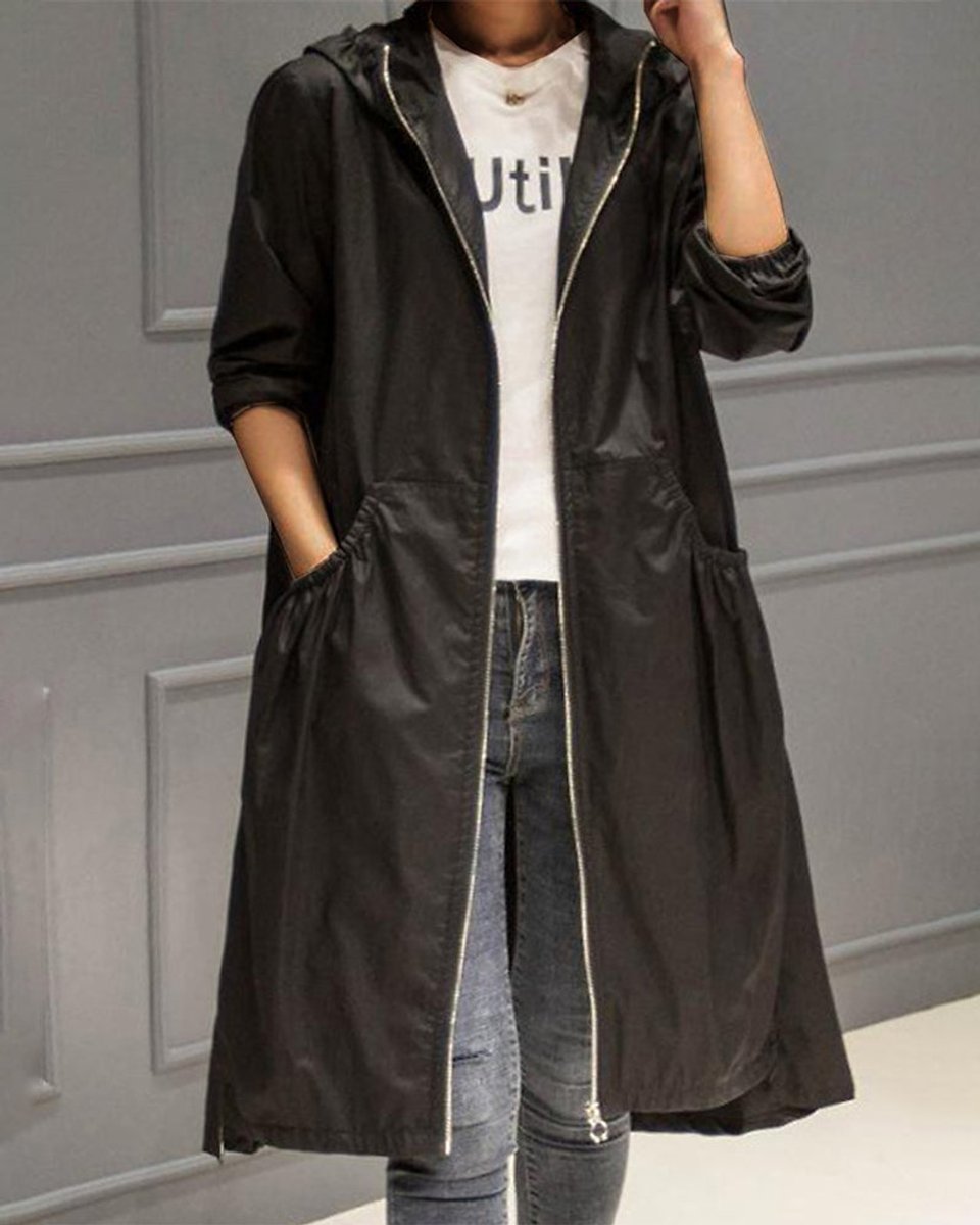 Cornelia | Hooded Longline Trench Coat