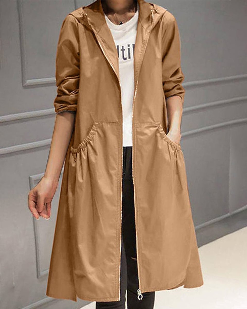 Cornelia | Hooded Longline Trench Coat