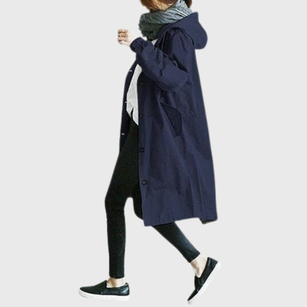 Fleur | Hooded Relaxed-Fit Long Coat