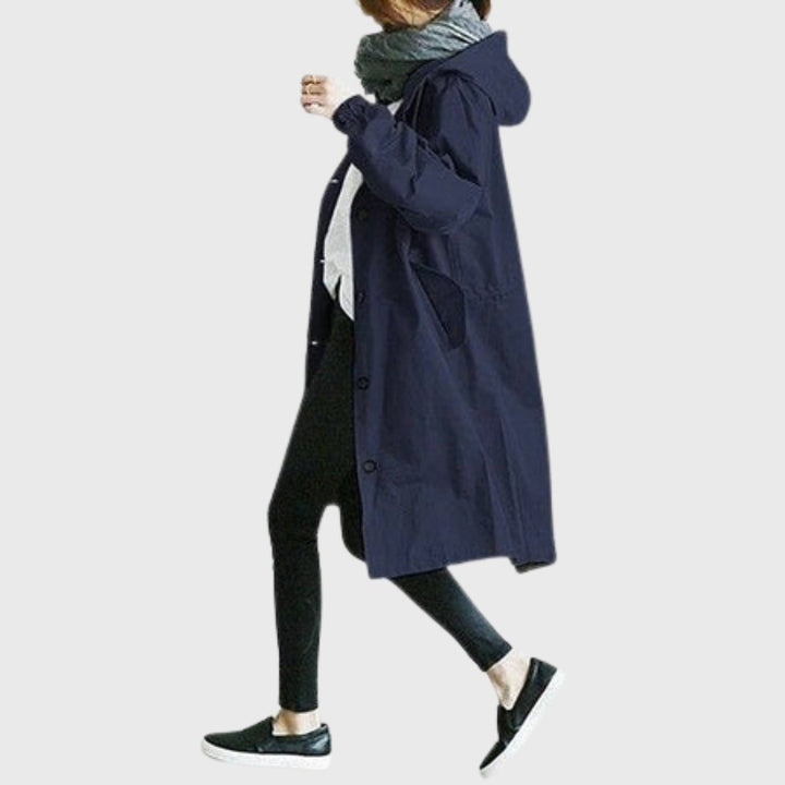 Clara | Hooded Relaxed-Fit Long Coat