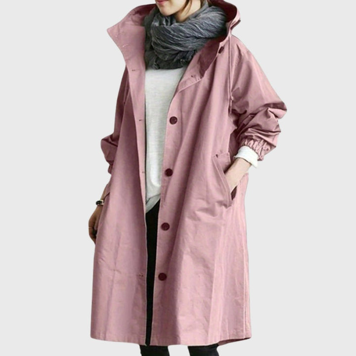 Fleur | Hooded Relaxed-Fit Long Coat