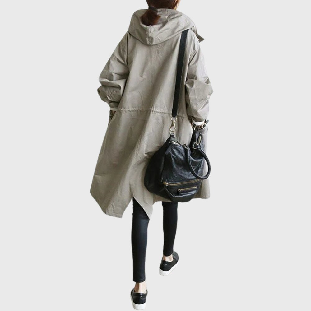 Fleur | Hooded Relaxed-Fit Long Coat