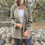 Agnes | Double-Breasted Knit-Sleeve Coat