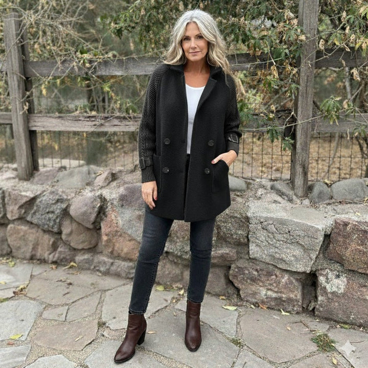 Beatryce | Refined Textured-Sleeve Coat