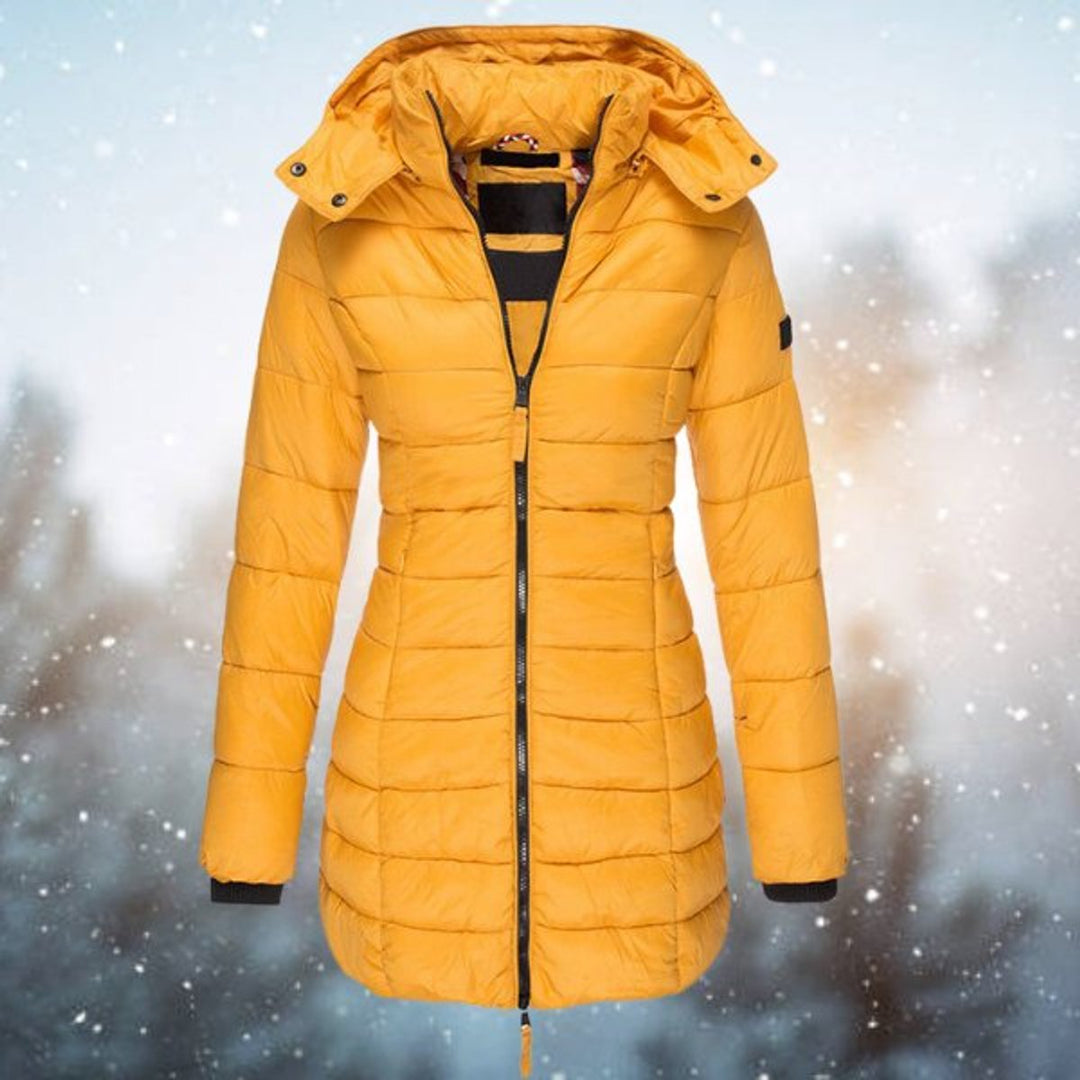 Colette | Long Hooded Quilted Coat