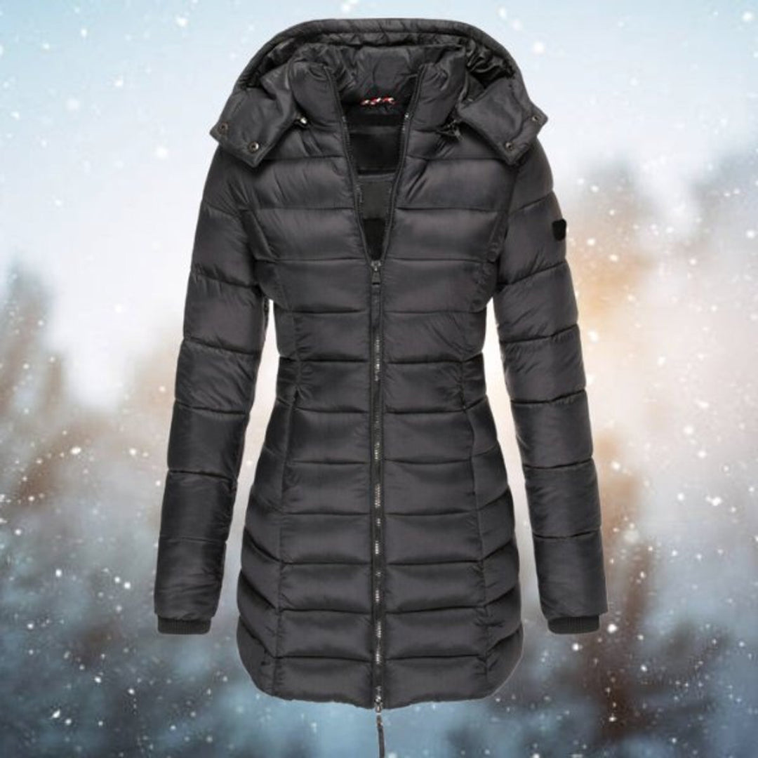 Colette | Long Hooded Quilted Coat