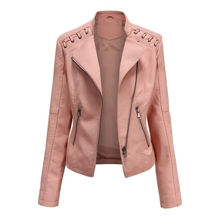 Ruby | Moto-Style Zip-Up Biker Jacket