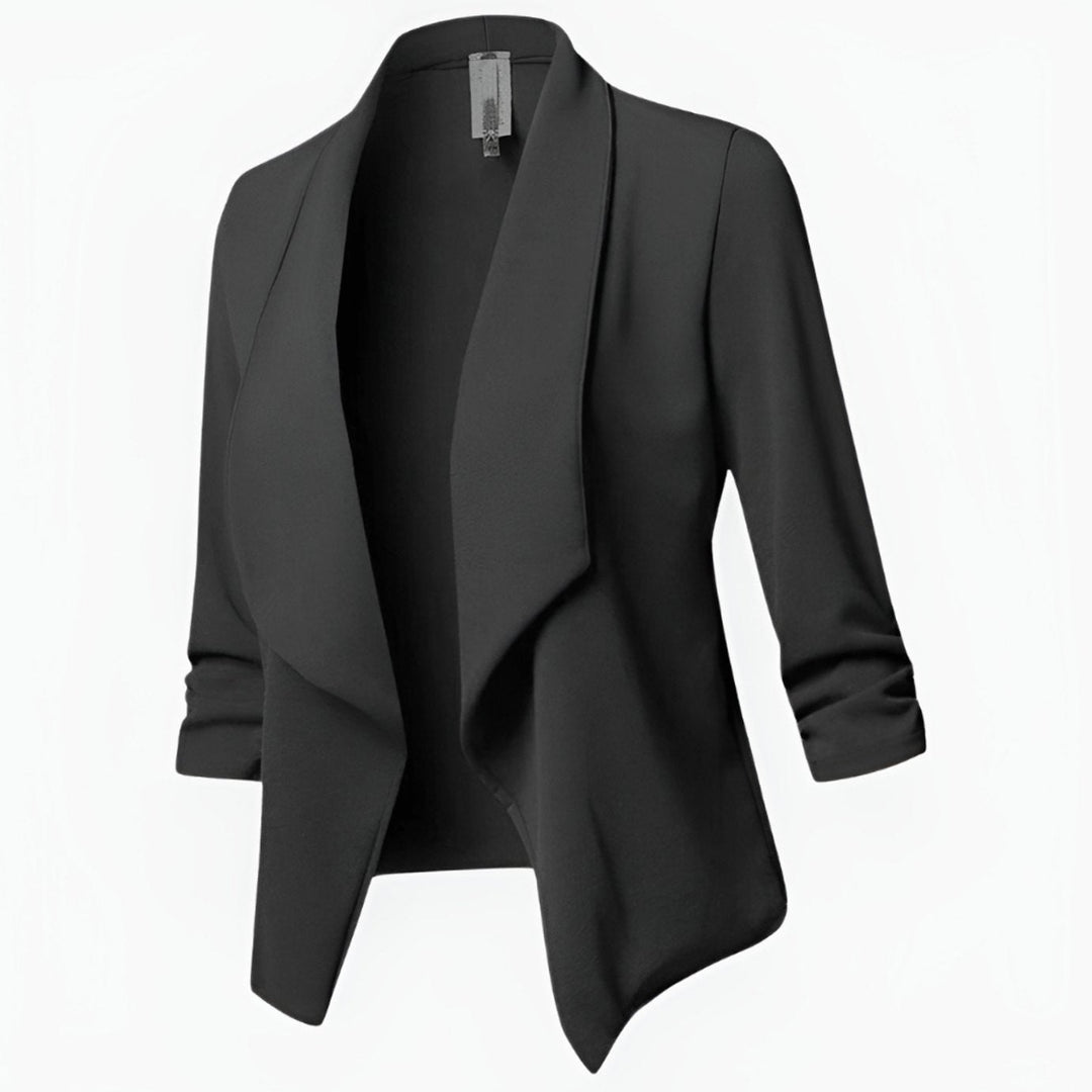 Rosalind | Draped Open-Front Blazer
