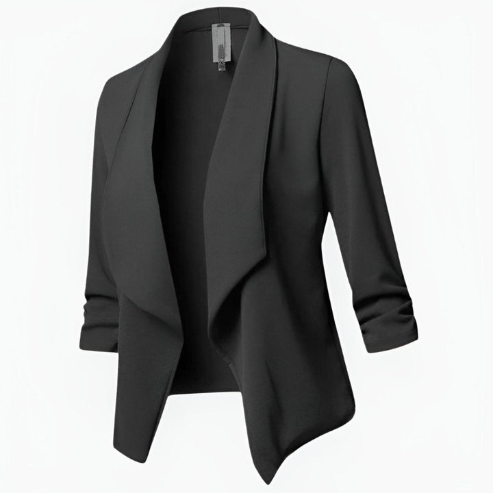 Rosalind | Draped Open-Front Blazer