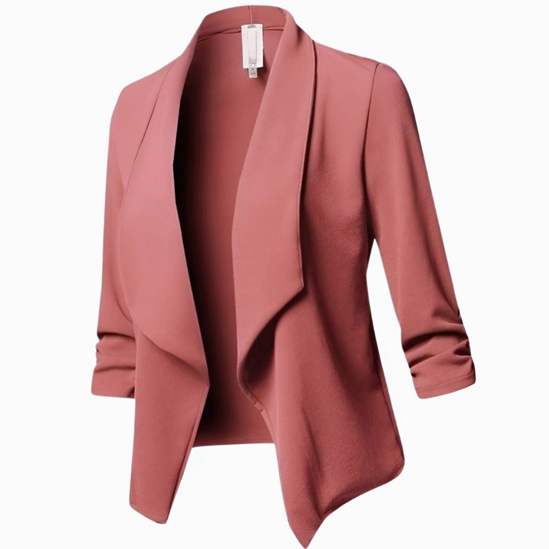 Rosalind | Draped Open-Front Blazer