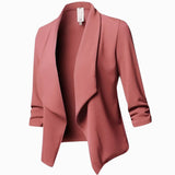 Rosalind | Draped Open-Front Blazer