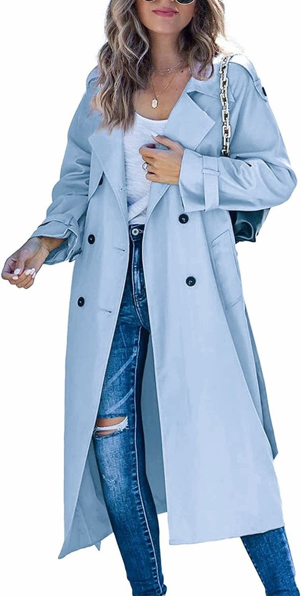Juliet | Double-Breasted Belted Longline Trench Coat