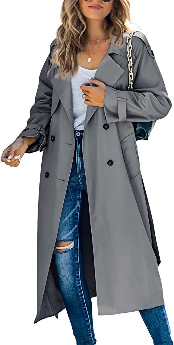 Juliet | Double-Breasted Belted Longline Trench Coat