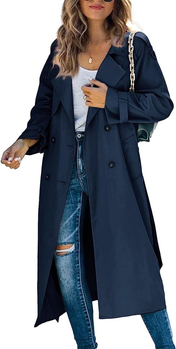 Juliet | Double-Breasted Belted Longline Trench Coat