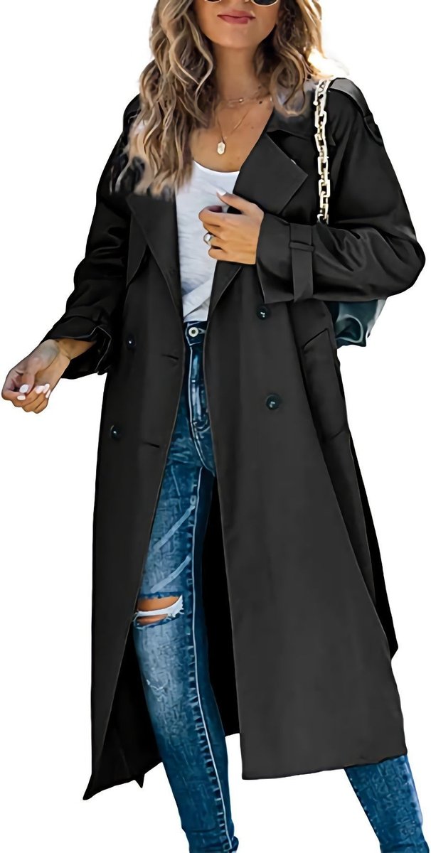 Juliet | Double-Breasted Belted Longline Trench Coat