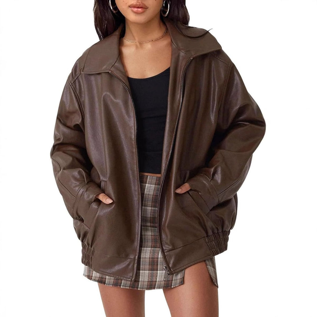 Joanne | Oversized Zip-Up Bomber Jacket