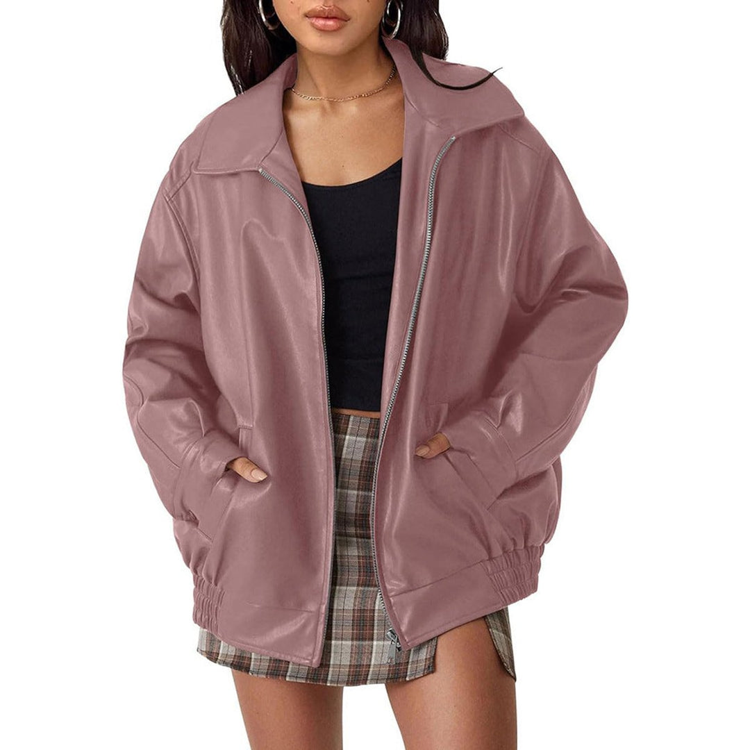 Joanne | Oversized Zip-Up Bomber Jacket
