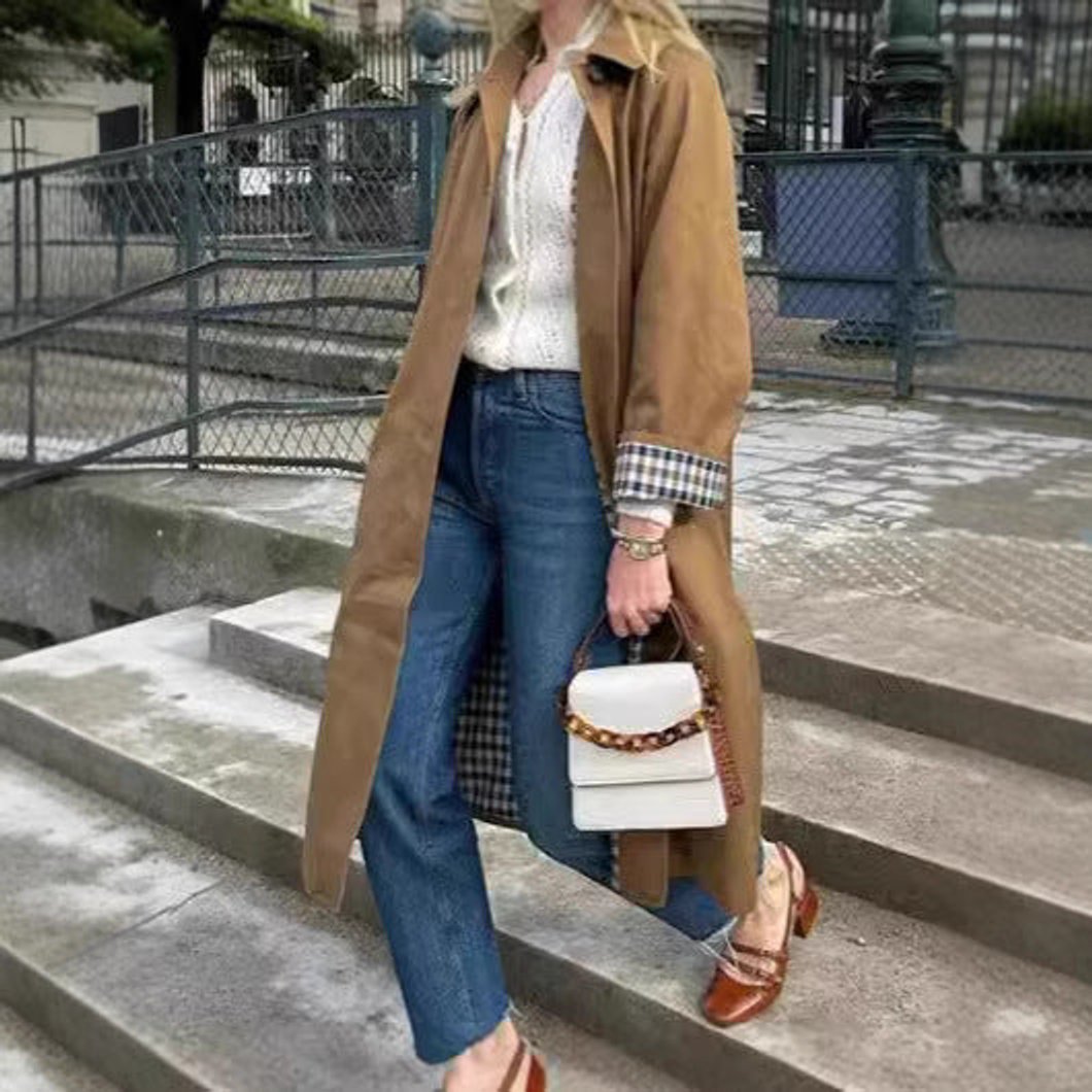 Lucia | Refined Oversized Long Trench Coat