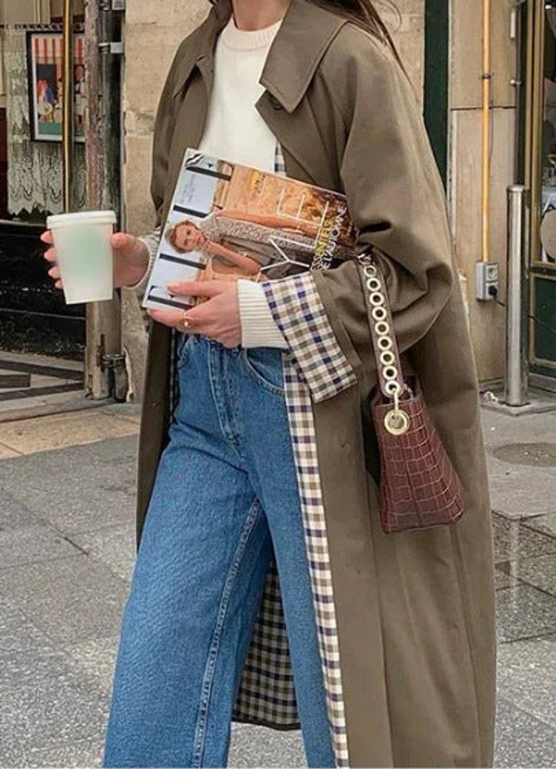 Esther | Oversized Contrast-Lined Trench Coat