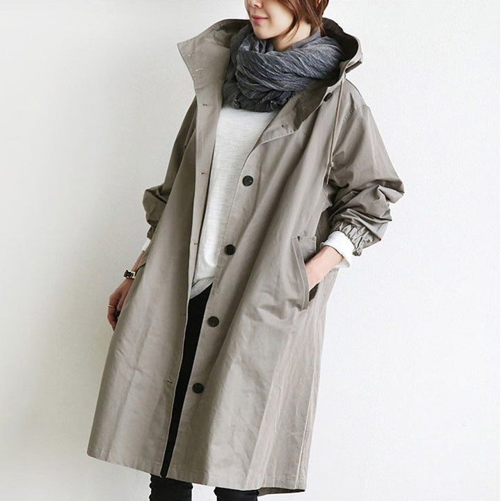 Marisela | Oversized Hooded Water-Resistant Trench Coat
