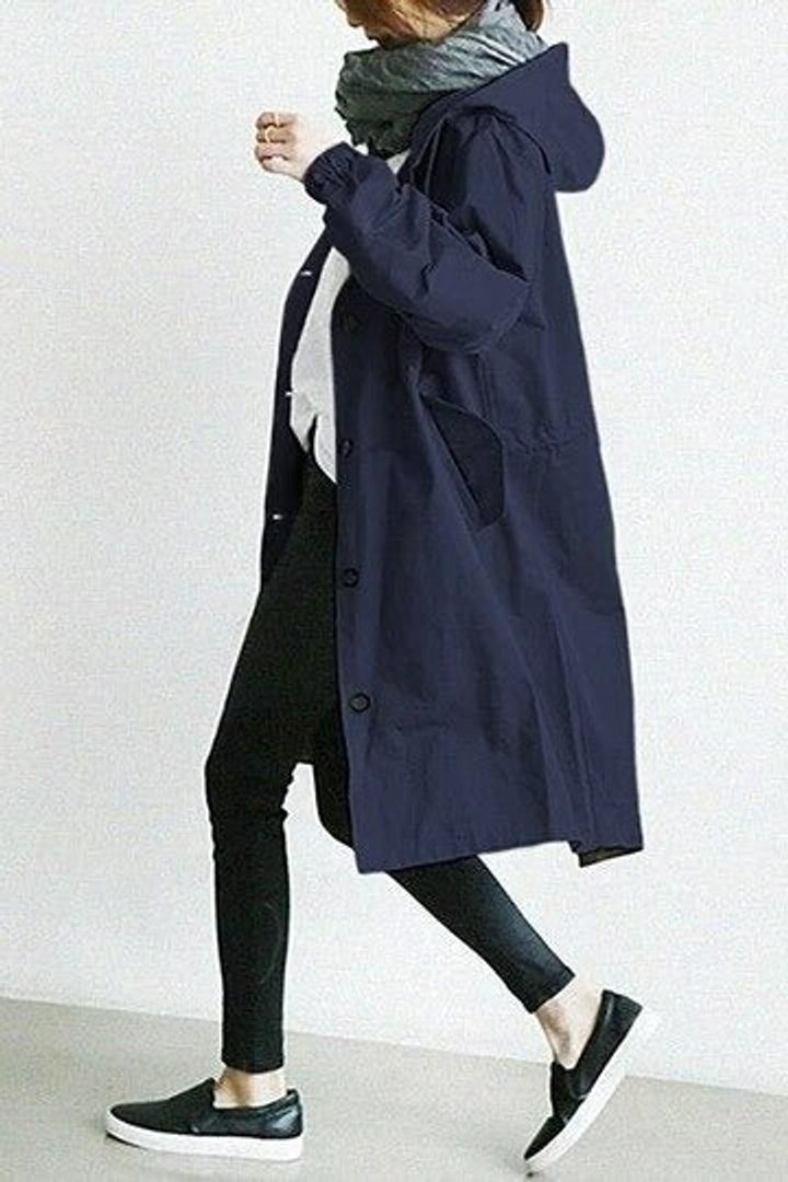 Marisela | Oversized Hooded Water-Resistant Trench Coat