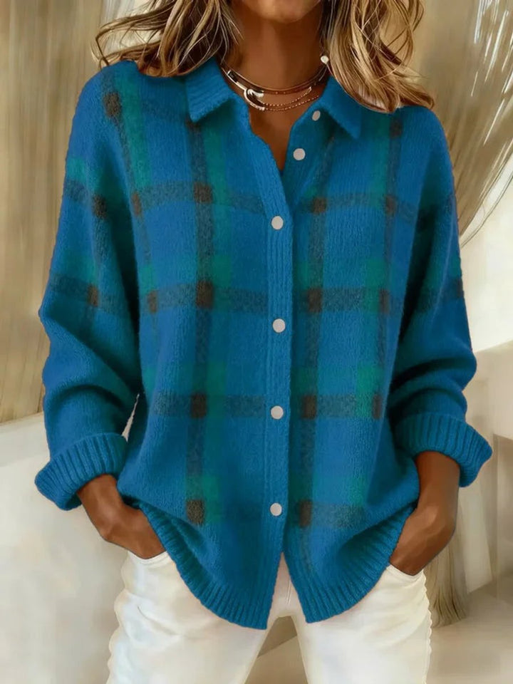 Carmen | Checked Button-Up Oversized Cardigan