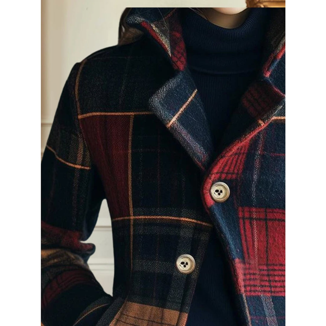 Henrietta | Plaid Patchwork Cropped Jacket