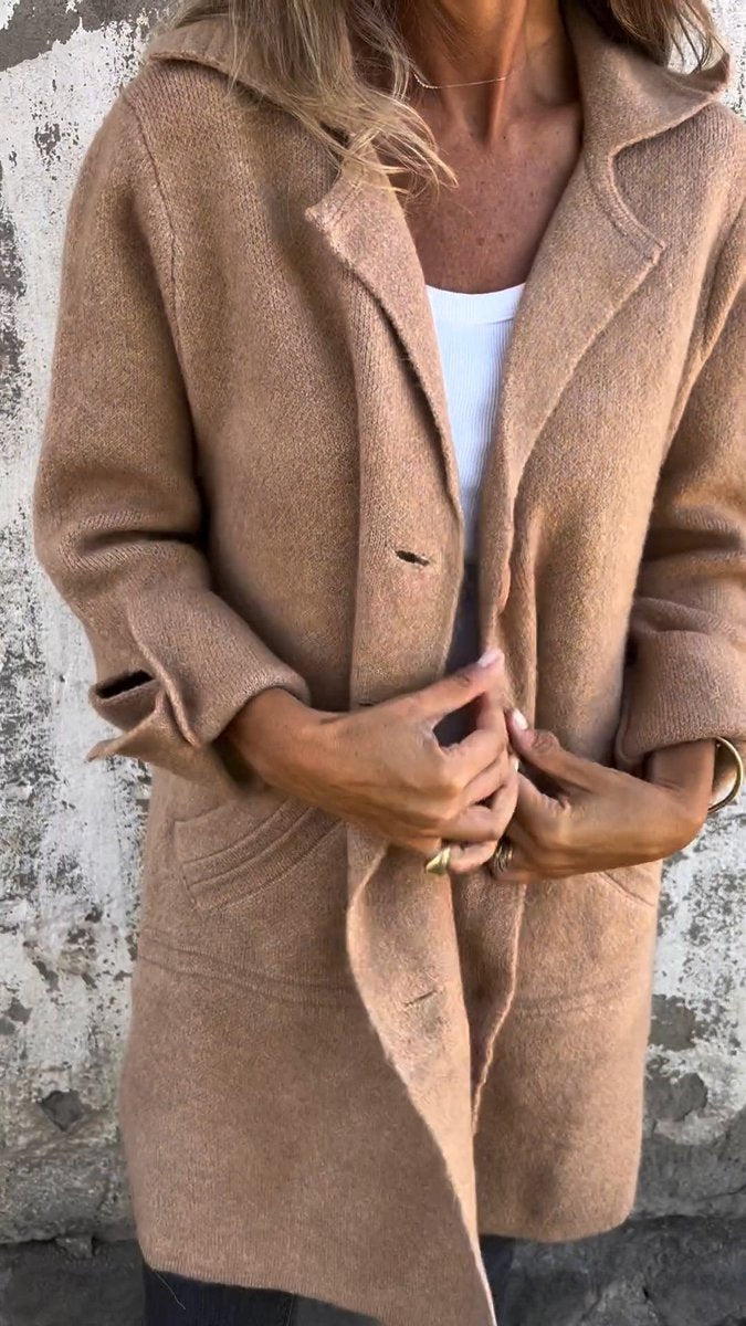 Constance | Relaxed Collared Button-Front Coat