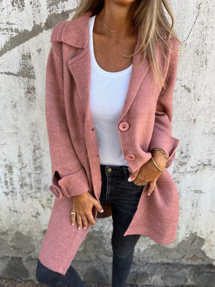 Constance | Relaxed Collared Button-Front Coat