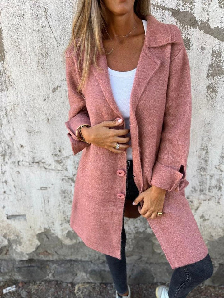 Maribeth | Relaxed-Fit Button-Front Lapel Coat