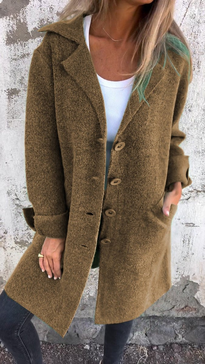 Constance | Relaxed Collared Button-Front Coat