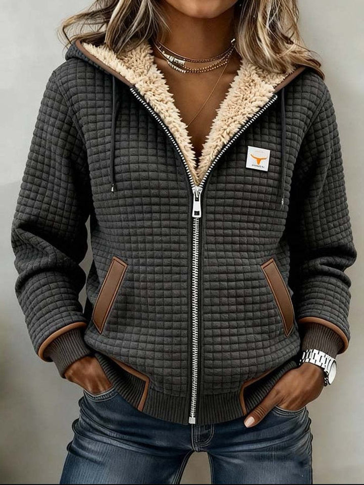 Ainsley | Cozy Sherpa-Lined Zip-Up Hooded Jacket
